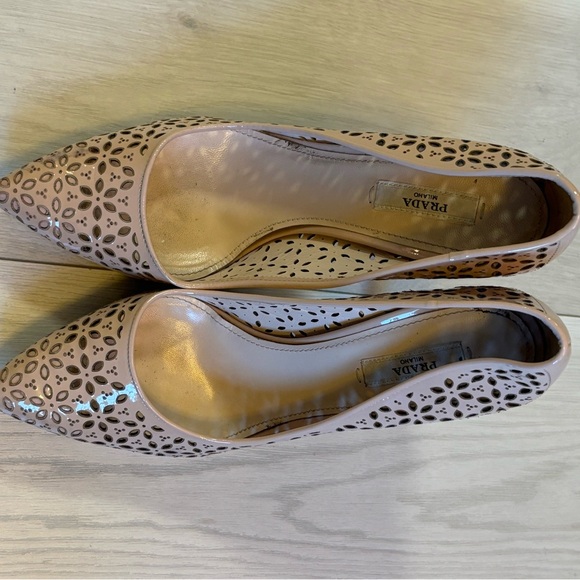 Gorgeous Prada heels, blush/natural patent leather, 8.5 - excellent condition! - Picture 2 of 5